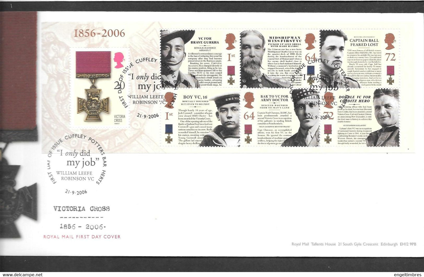 GB - 2006 Victoria Cross Minisheet   FDC Or  USED  "ON PIECE" - SEE NOTES  And Scans - Used Stamps