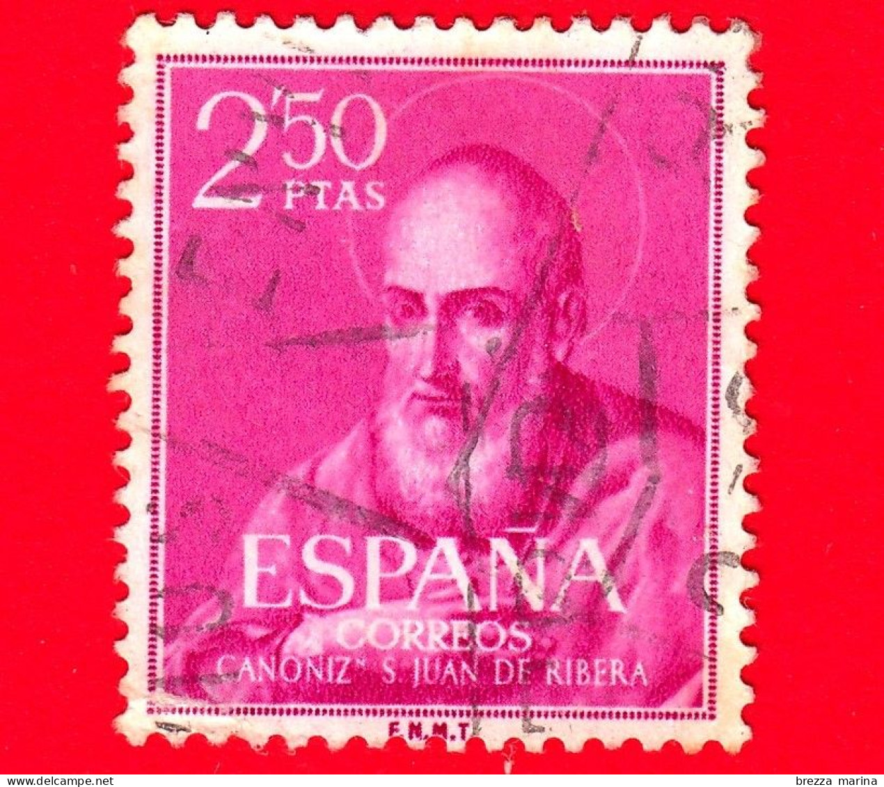 SPAGNA  - Usato - 1960 - Canonizzazione Di San Juan De Ribera (1532-1611) - 2.50 - Gebruikt