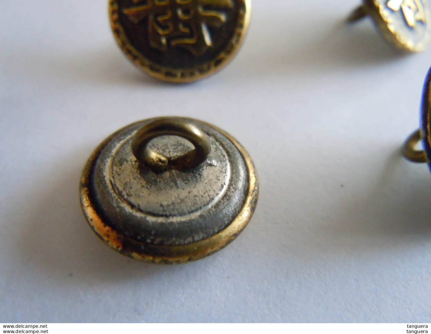 Vintage Lot De 4 Boutons En Metal 4 Knopen Metaal Diam. 1,4 Cm - Buttons