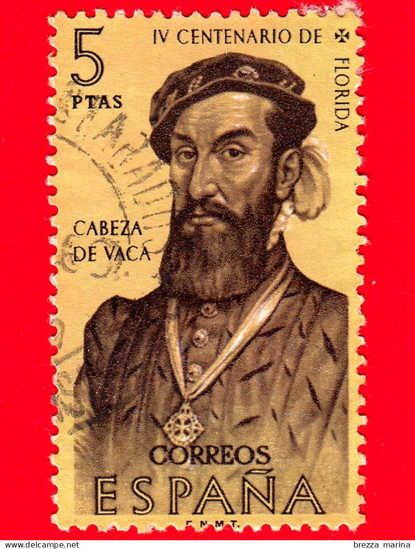 SPAGNA  - Usato - 1960 - Esploratori E Colonizzatori D'America - Álvar Núñez Cabeza De Vaca (c.1489–1558), Esploratore - - Used Stamps