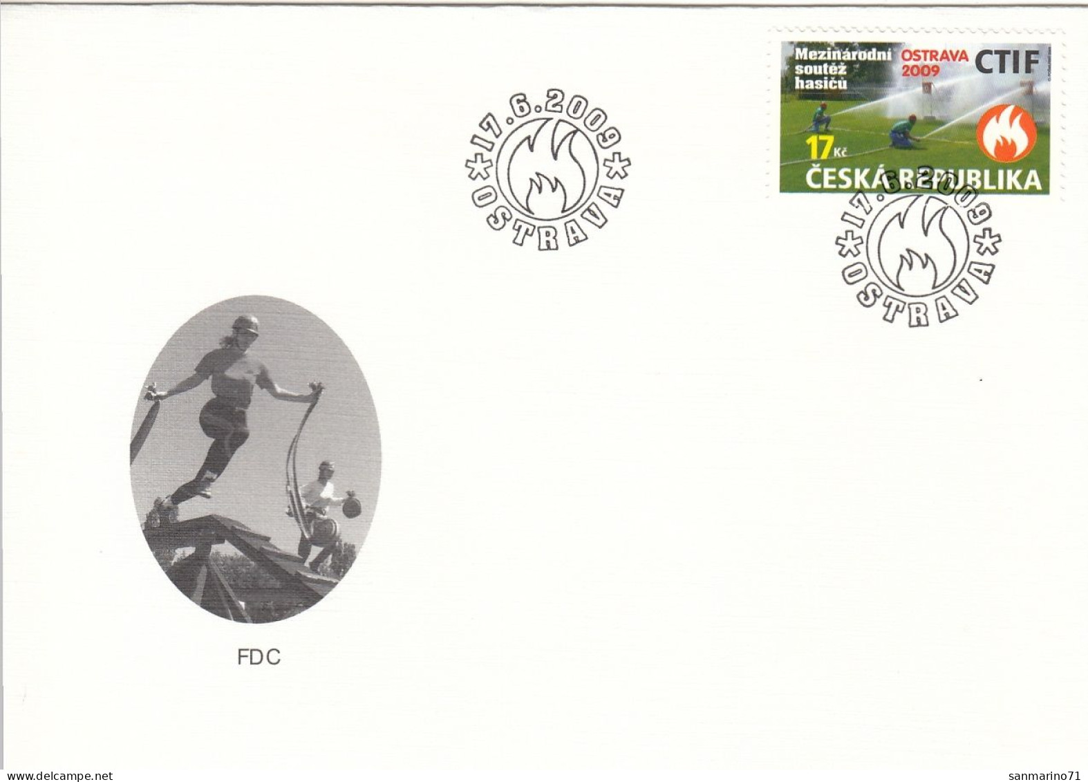 FDC CZECH REPUBLIC 601,fireman - FDC