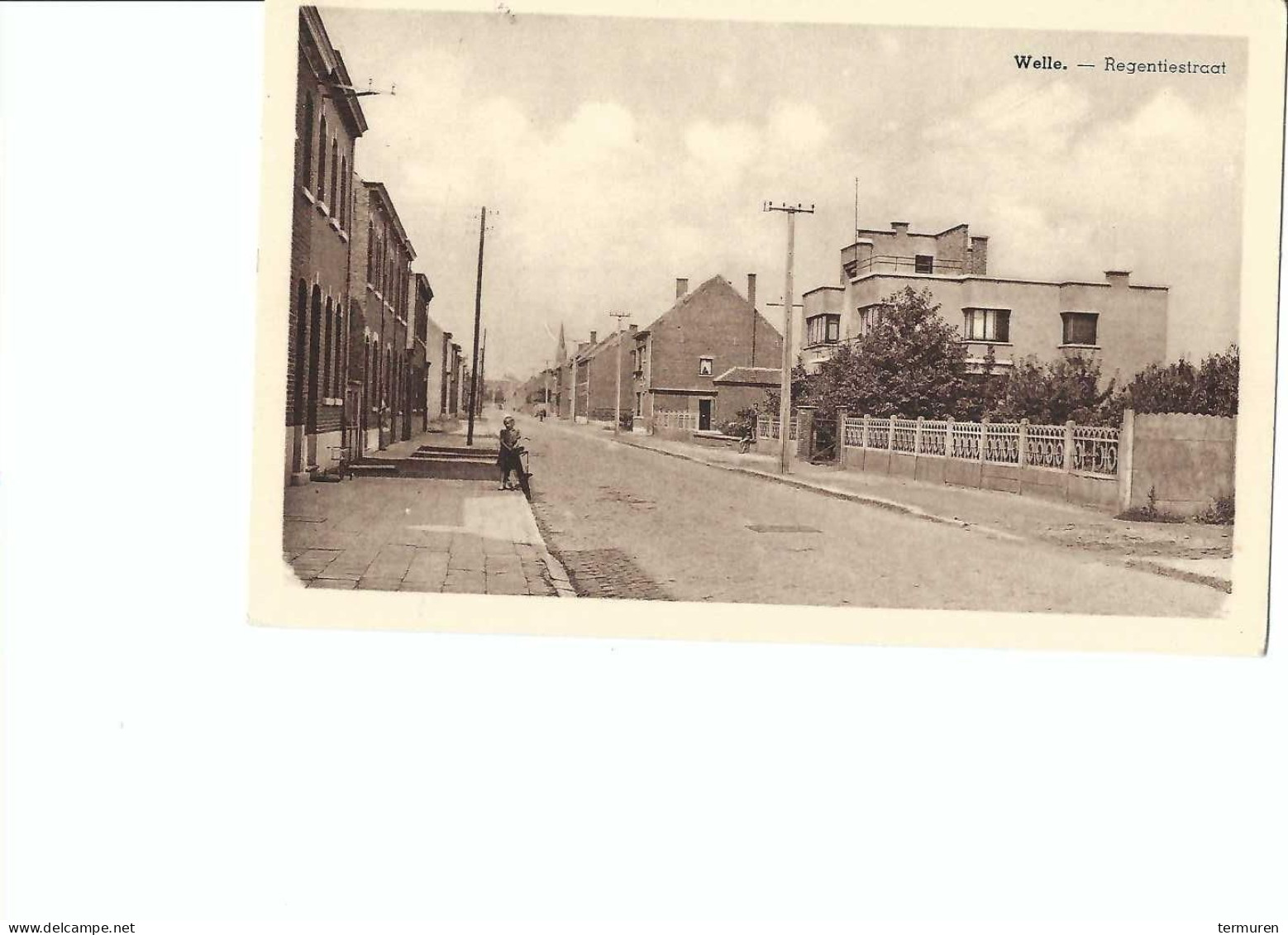 Welle : Regentiestraat   Uitgave Victor Triest , Dorp Welle - Denderleeuw