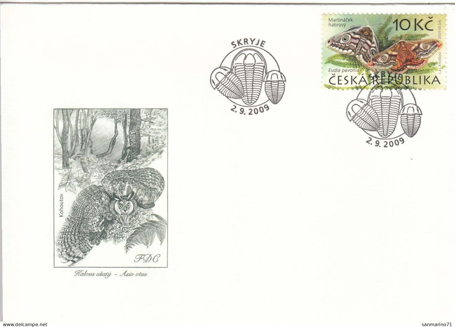 FDC CZECH REPUBLIC 603,butterflies - FDC