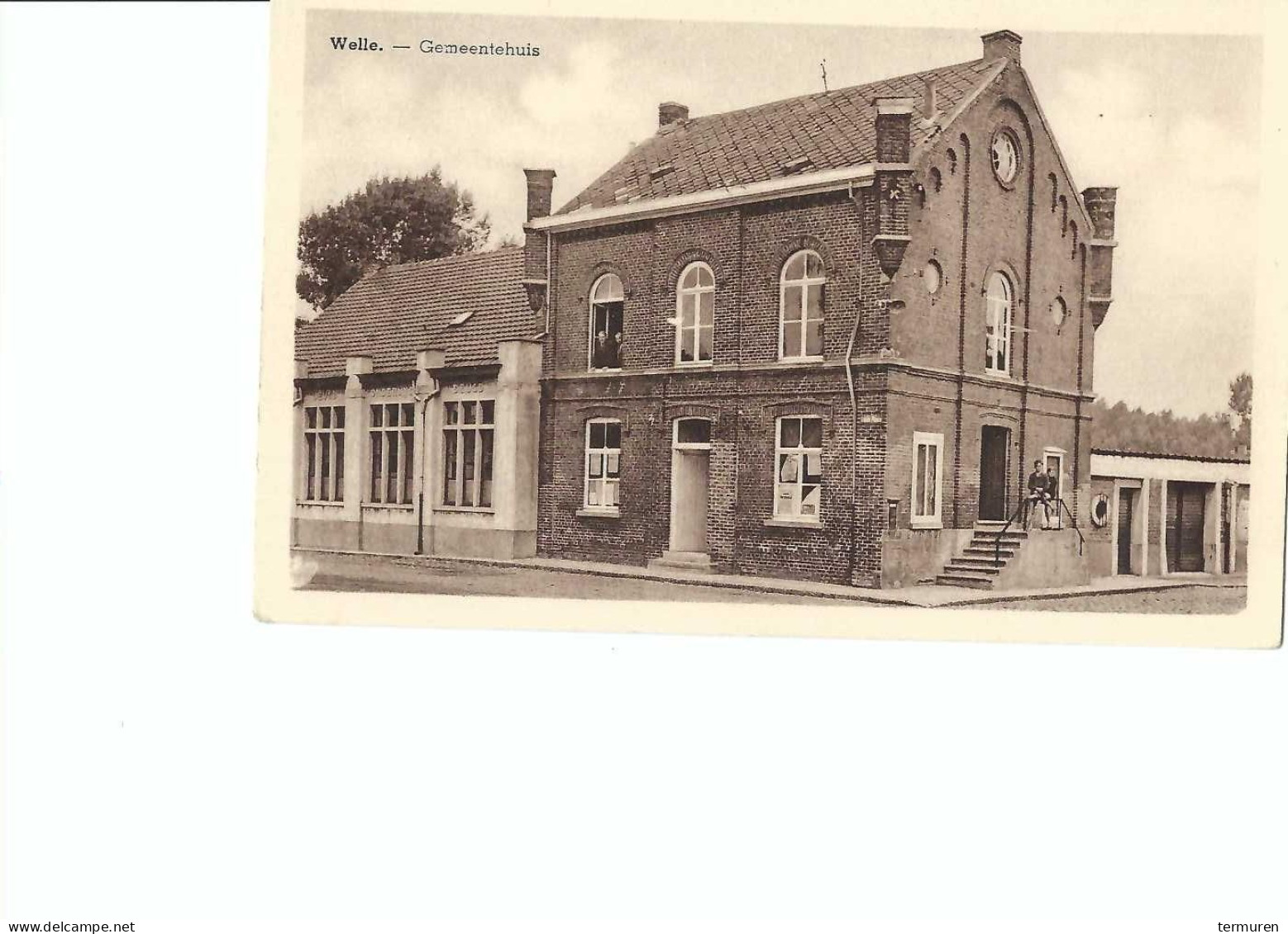 Welle : Gemeentehuis -  Uitgave Victor Triest , Dorp Welle - Denderleeuw