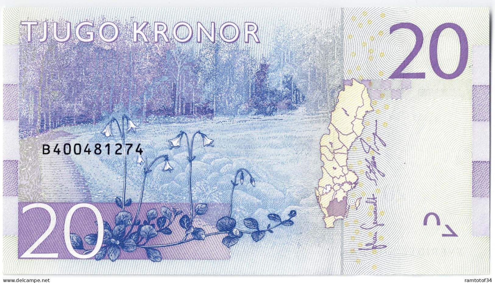 SUÈDE - 20 Kronor 2014-2016 UNC - Sweden