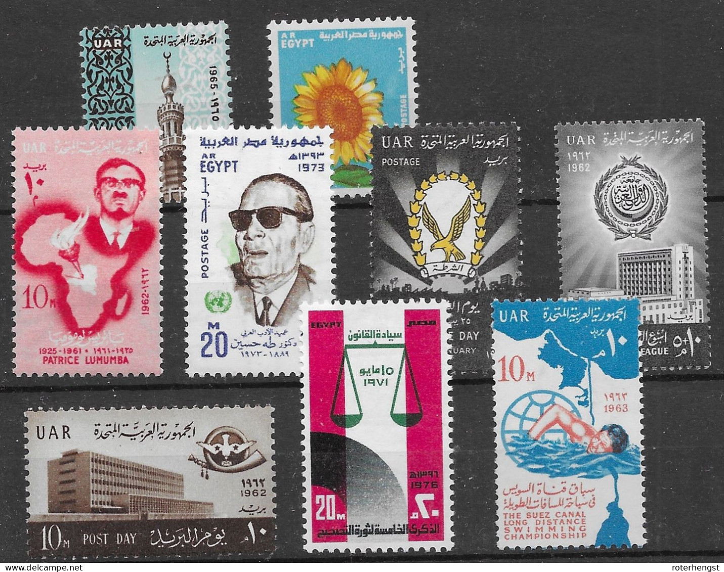 Egypt Mnh ** Lot From 60/70ths (9 Stamps) - Neufs