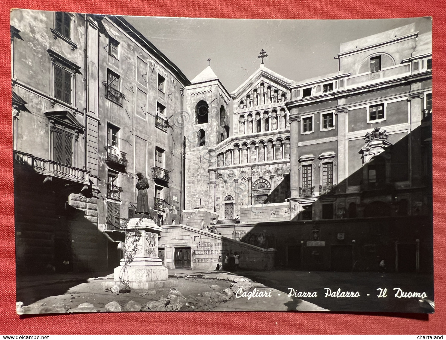 Cartolina - Cagliari - Piazza Palazzo - Il Duomo - 1957 - Cagliari