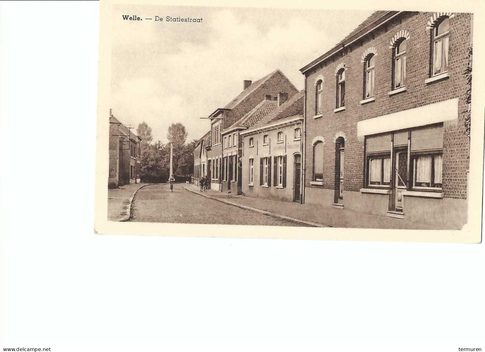 Welle : Statiestraat -  Uitgave Victor Triest , Dorp Welle - Denderleeuw