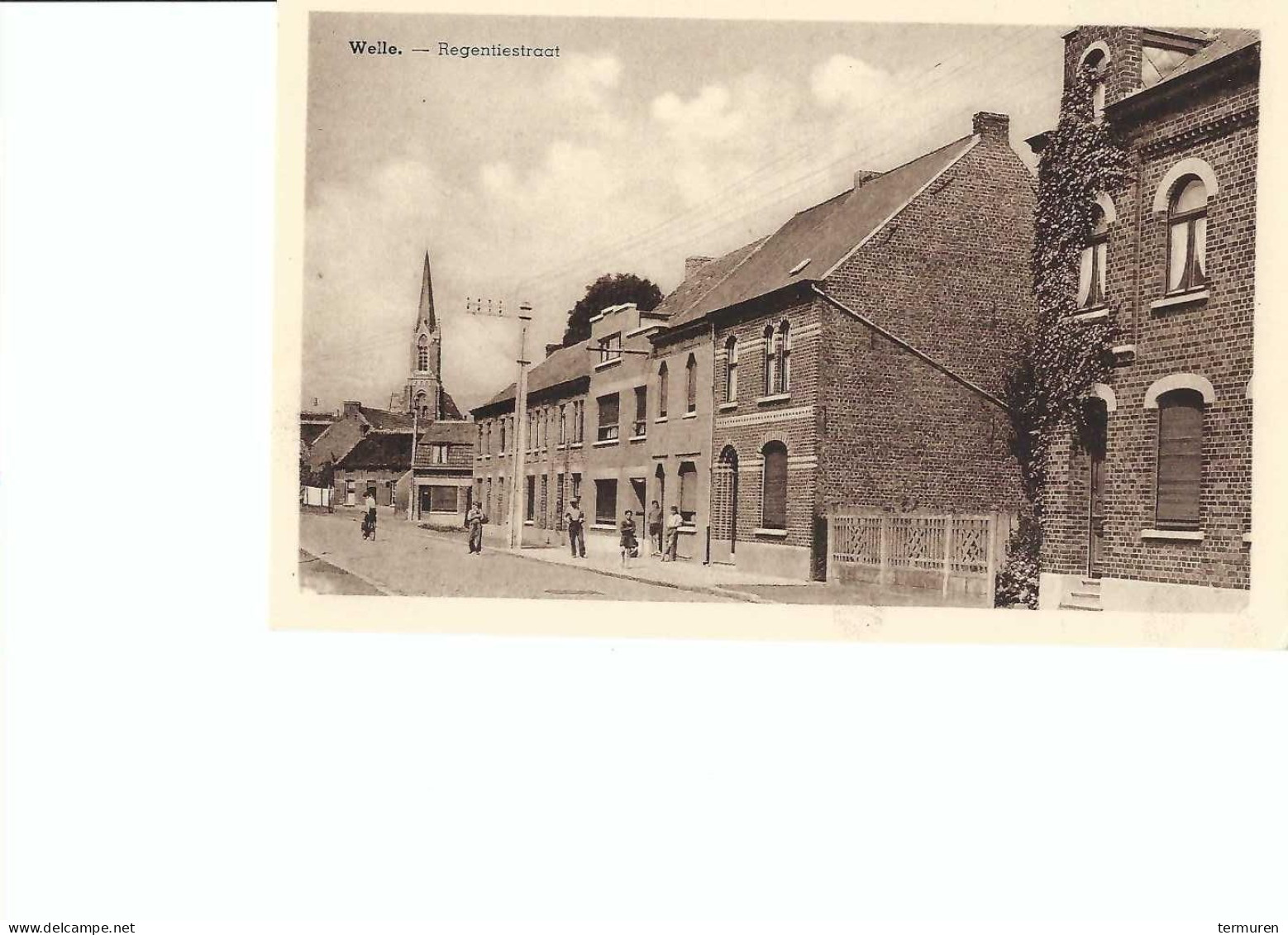 Welle : Regentiestraat -  Uitgave Victor Triest , Dorp Welle - Denderleeuw