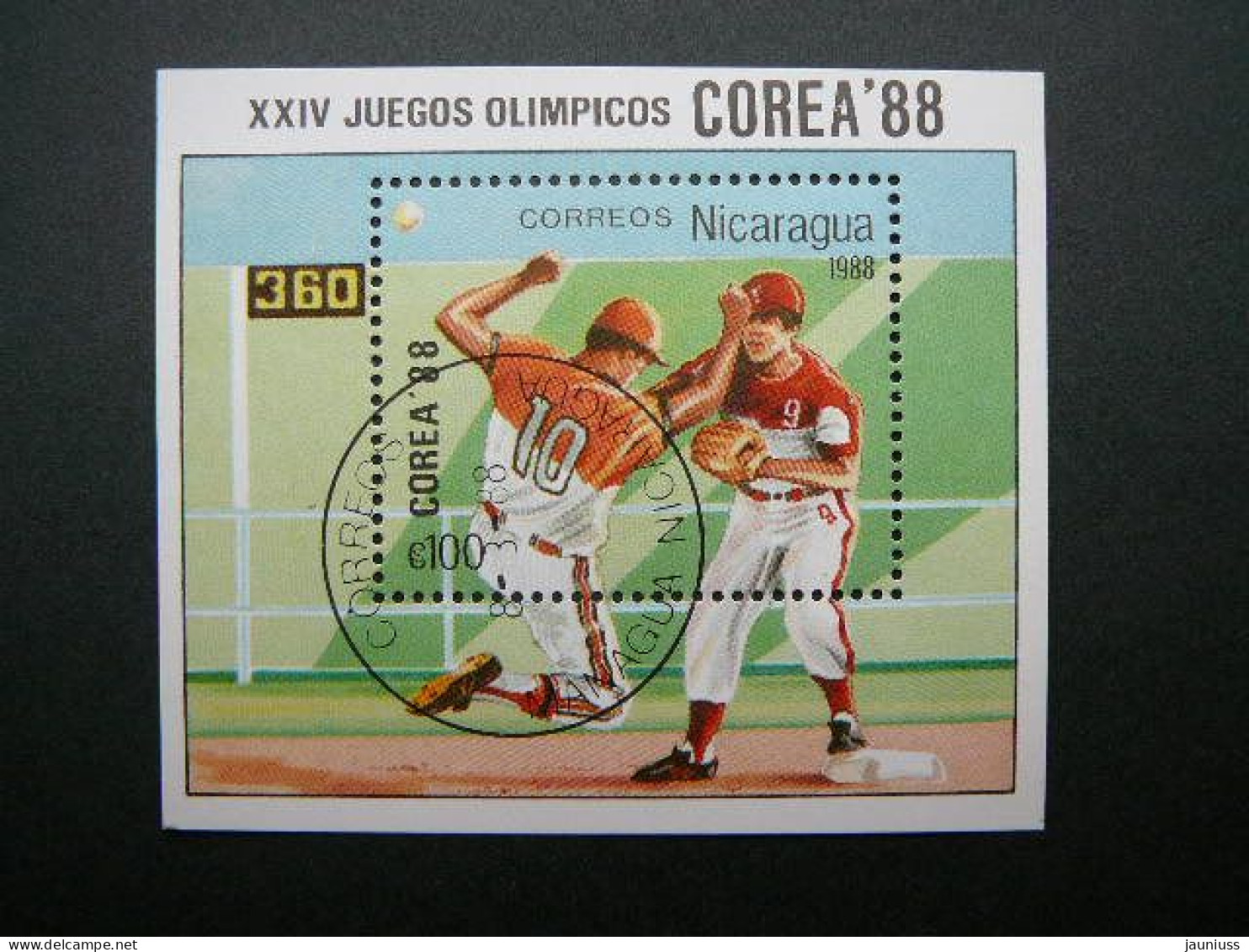 Baseball # Nikaragua 1988 Used #2861 Sports - Baseball