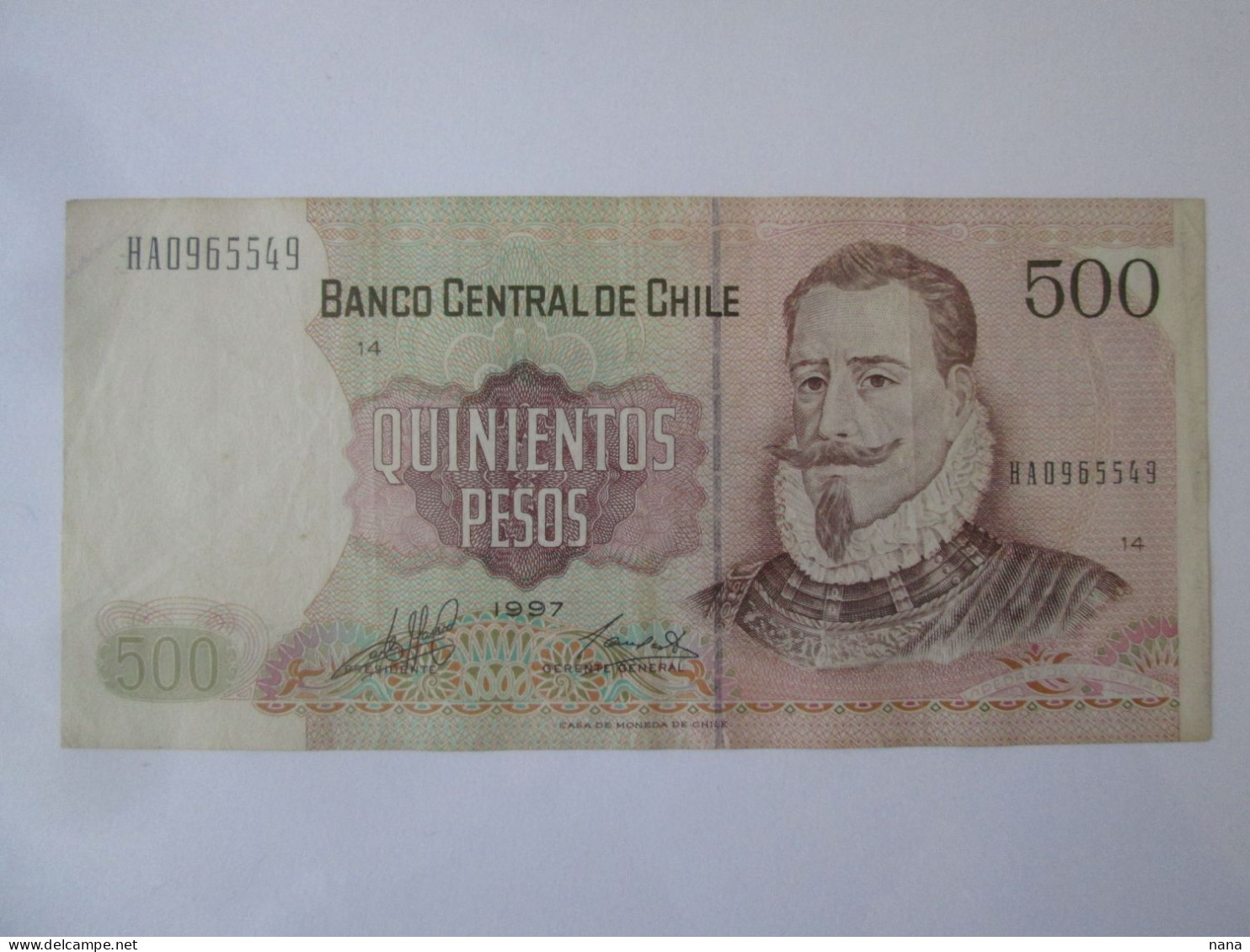 Chile 500 Pesos 1997 Banknote See Pictures - Cile