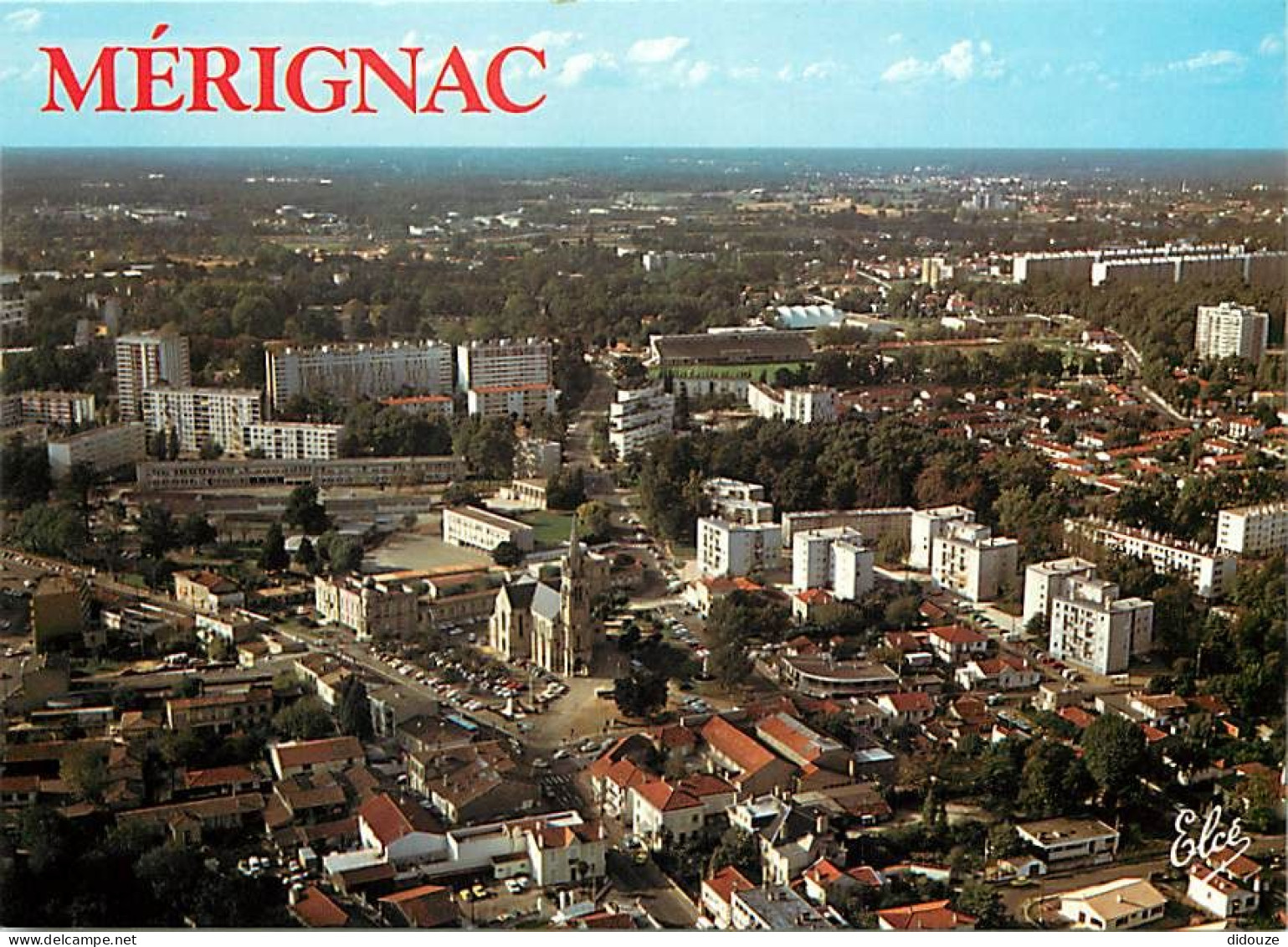 33 - Mérignac - Vue Générale Aérienne Du Centre - CPM - Voir Scans Recto-Verso - Merignac