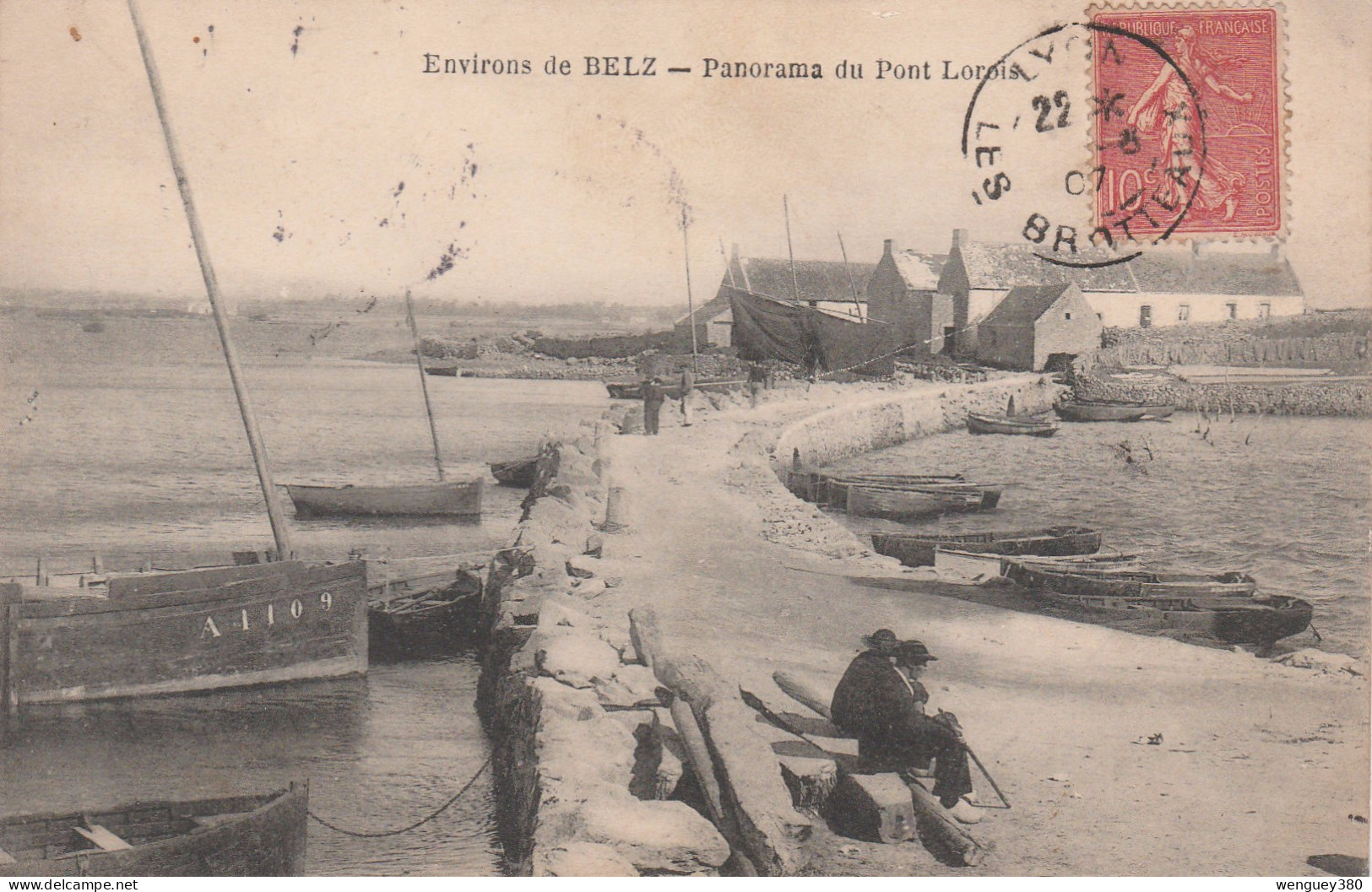 56 SAINT-CADO  PONT-LOROIS  ETEL    Panorama Du Pont-Lorois   TB  PLAN    1907      RARE - Etel