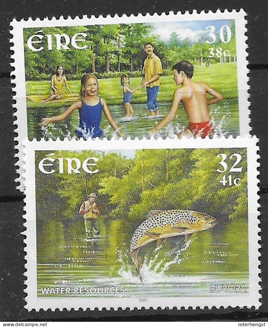 Ireland Europa Cept Set With Fish Mnh ** 2001 - Ungebraucht