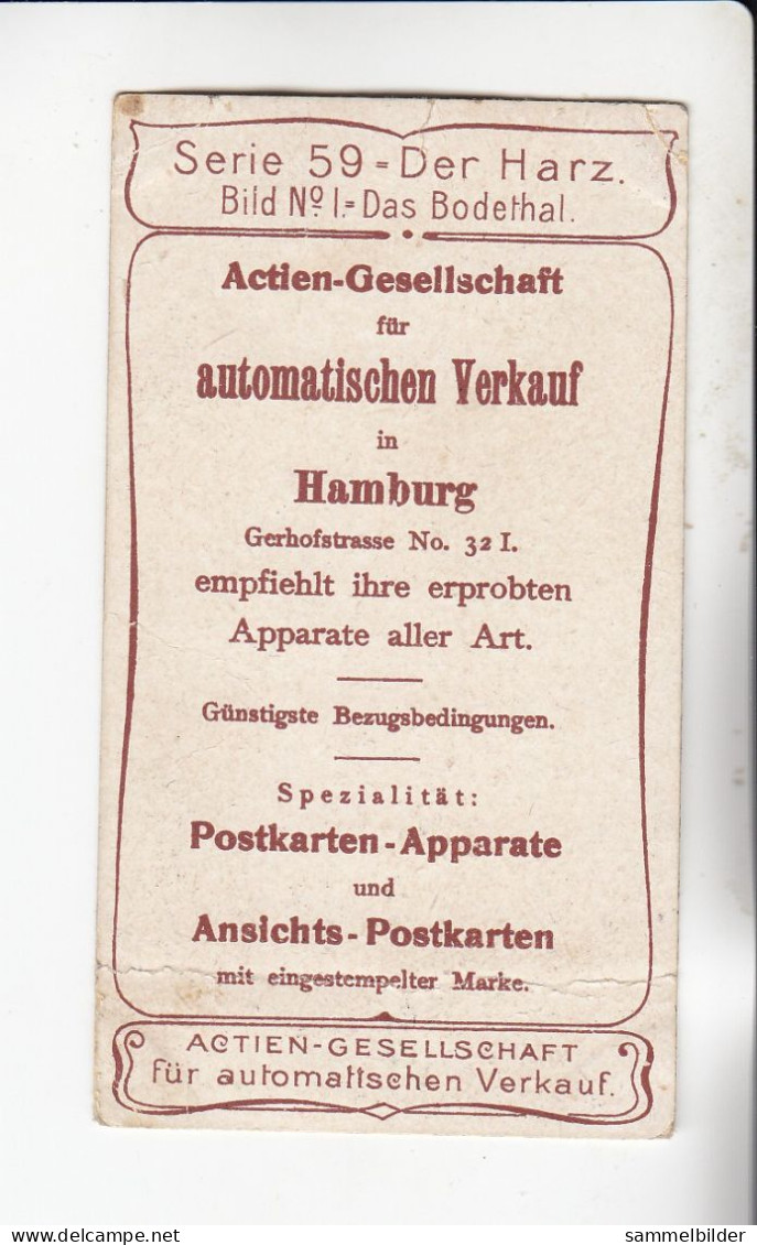 Actien Gesellschaft Der Harz Das Bodethal  Serie  59 #1 Von 1900 - Stollwerck