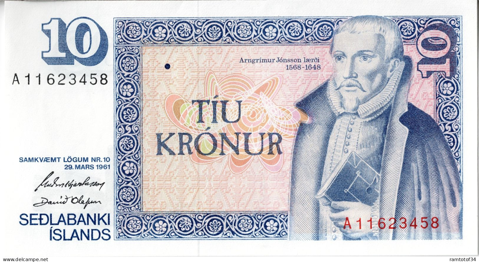 ISLANDE - 10 Krónur 1981-1986 UNC - Island