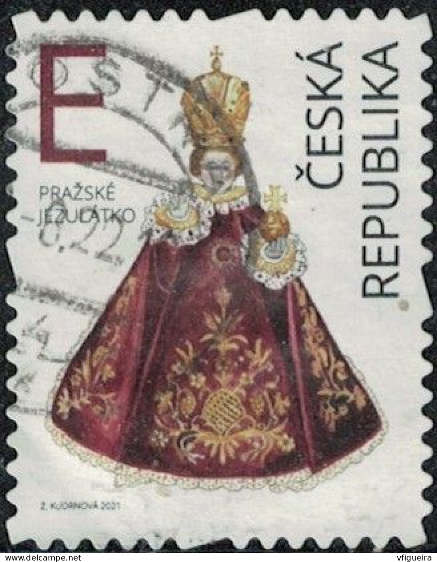 République Tchèque 2021 Oblitéré Used Enfant Jésus De Prague Y&T CZ 1002 SU - Used Stamps