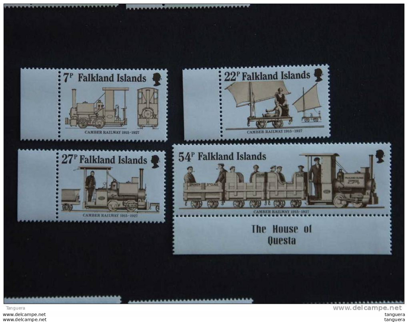 Falkland Islands 1985 Rétrospective Transports Ferroviaires Yv 432-435 MNH ** - Falkland