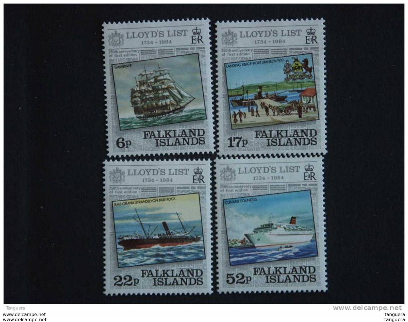 Falkland Islands 1984 Lloyd's List Bateaux Boten  Yv 420-423 MNH ** - Falklandeilanden