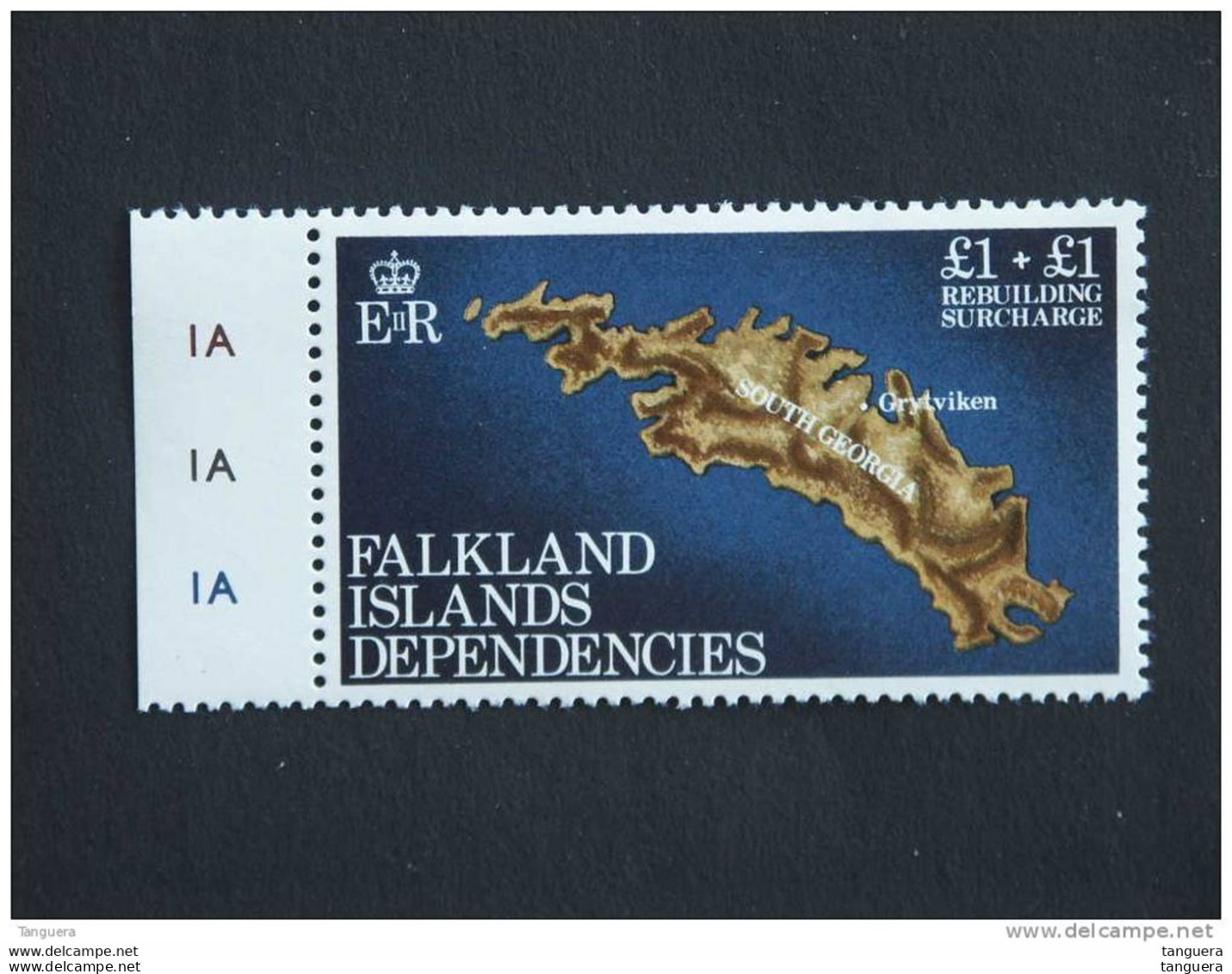 Falkland Islands Dependencies 1982 Reconstruction Wederopbouw Carte De Géorgie Du Sud Landkaart Yv 115 MNH ** - Falkland