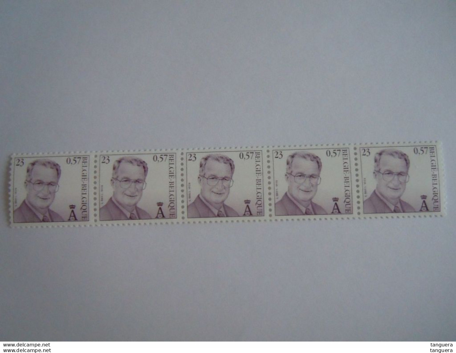 België Belgique 2000 Albert II Rouleau Rolzegel Strook Nummer 5 Cijfers Bande Avec Numéro 5 Chiffres 2933 R102 MNH ** - Rollen