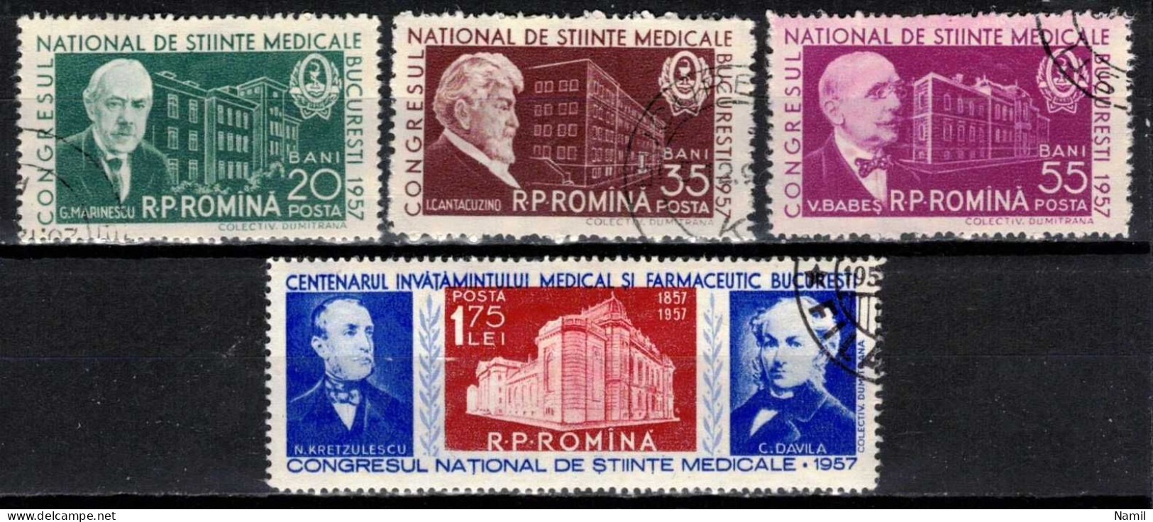 Roumanie 1957 Mi 1635-8 (Yv 1505-8), Obliteré - Used Stamps