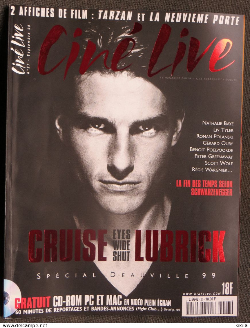 CINÉ LIVE N° 27 Septembre 1999 Magazine De Cinéma Spécial Deauville 1999  Tom Cruise Eyes Wide Shut Nathalie Baye  Liv * - Cinéma