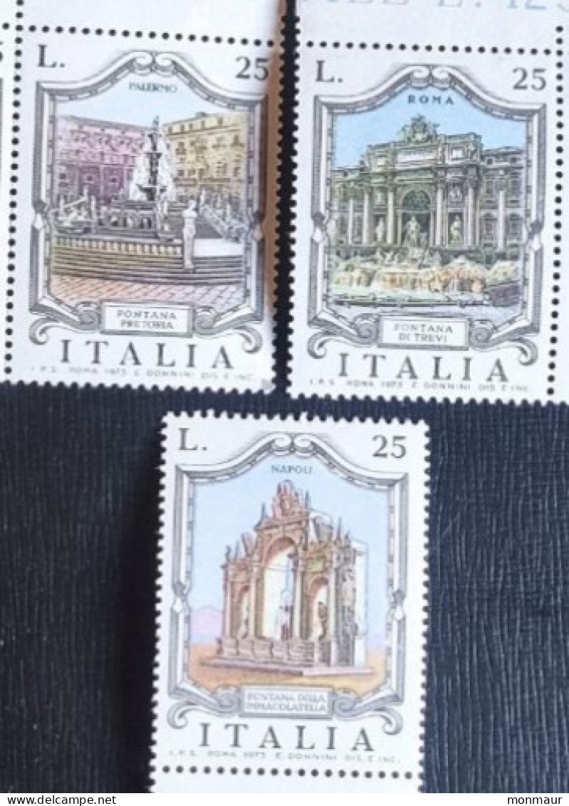 ITALIA 1973 FONTANE D'ITALIA Serie Completa - 1971-80: Mint/hinged