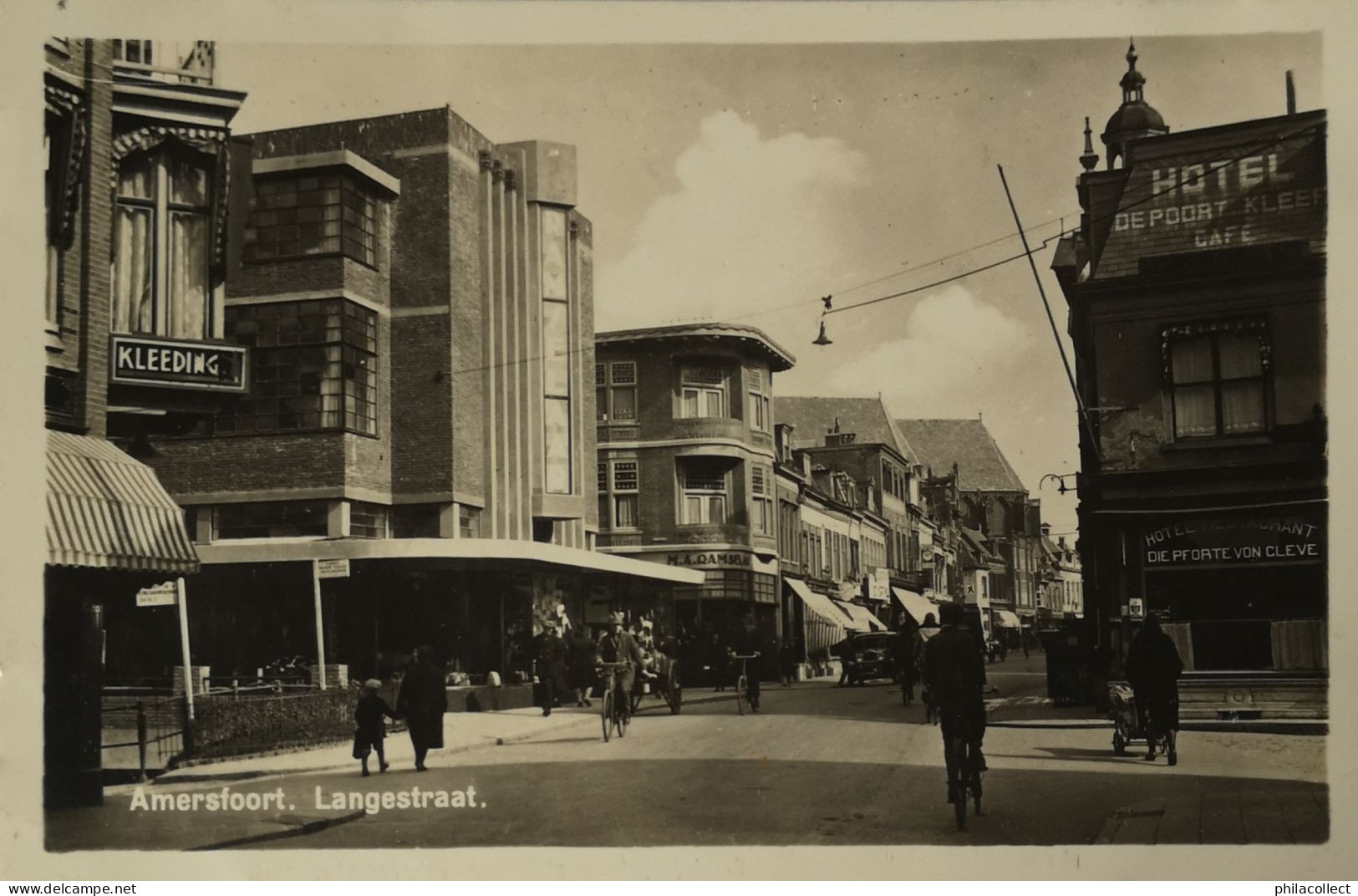 Amersfoort // Langestraat (rechts Hotel Die Pforte Von Cleve) 1931 - Amersfoort