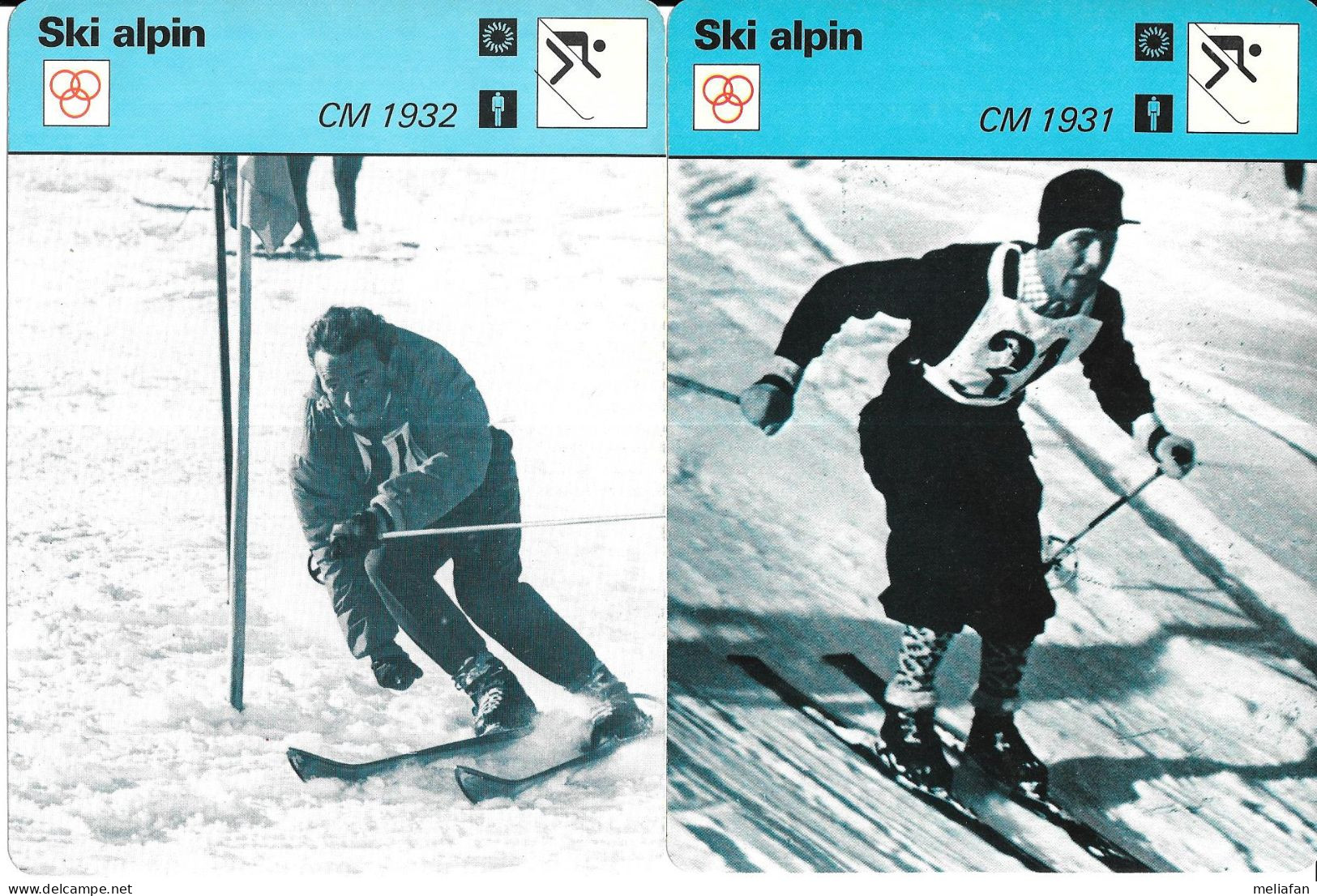 GF1912 - FICHES RENCONTRE - ZENO COLO - WALTER PRAGER - GUZZI LANTSCHNER - EMILE ALLAIS - ZOGG - CHRISTL CRANZ - Winter Sports