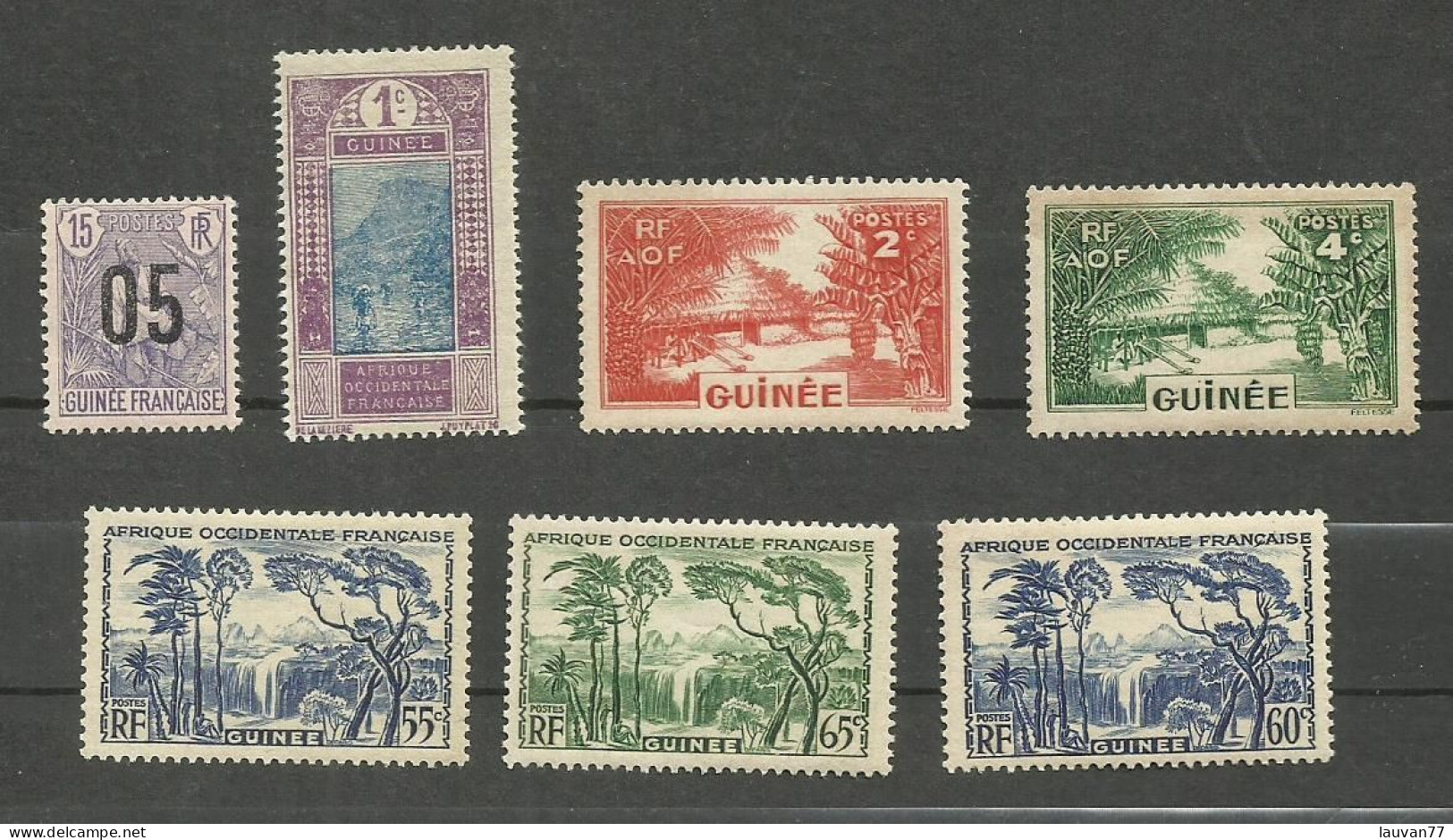 Guinée N°57, 63, 125, 127, 136, 137, 160 Neufs** Cote 5€ - Nuovi