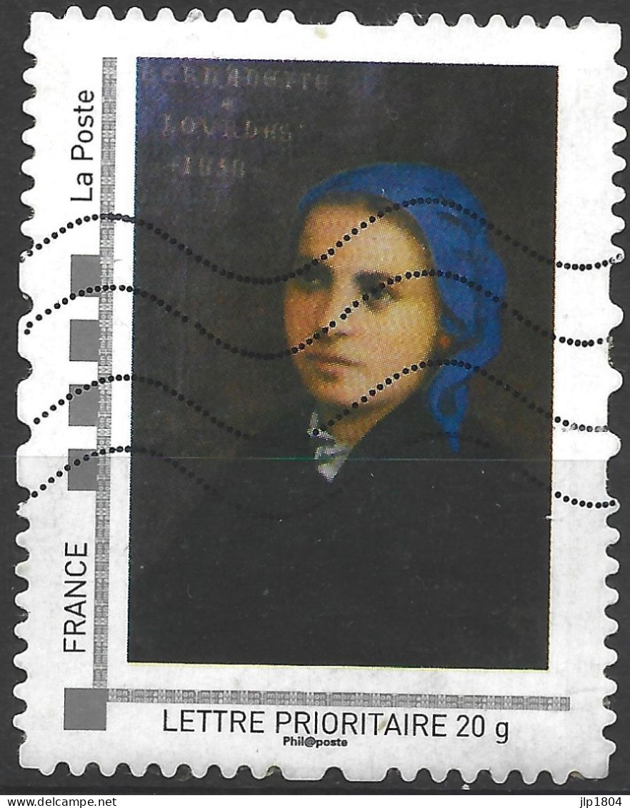 Montimbramoi  Portait De Bernadette Soubirous - Lettre Prioritaire : Timbre Sur Support - Gebraucht