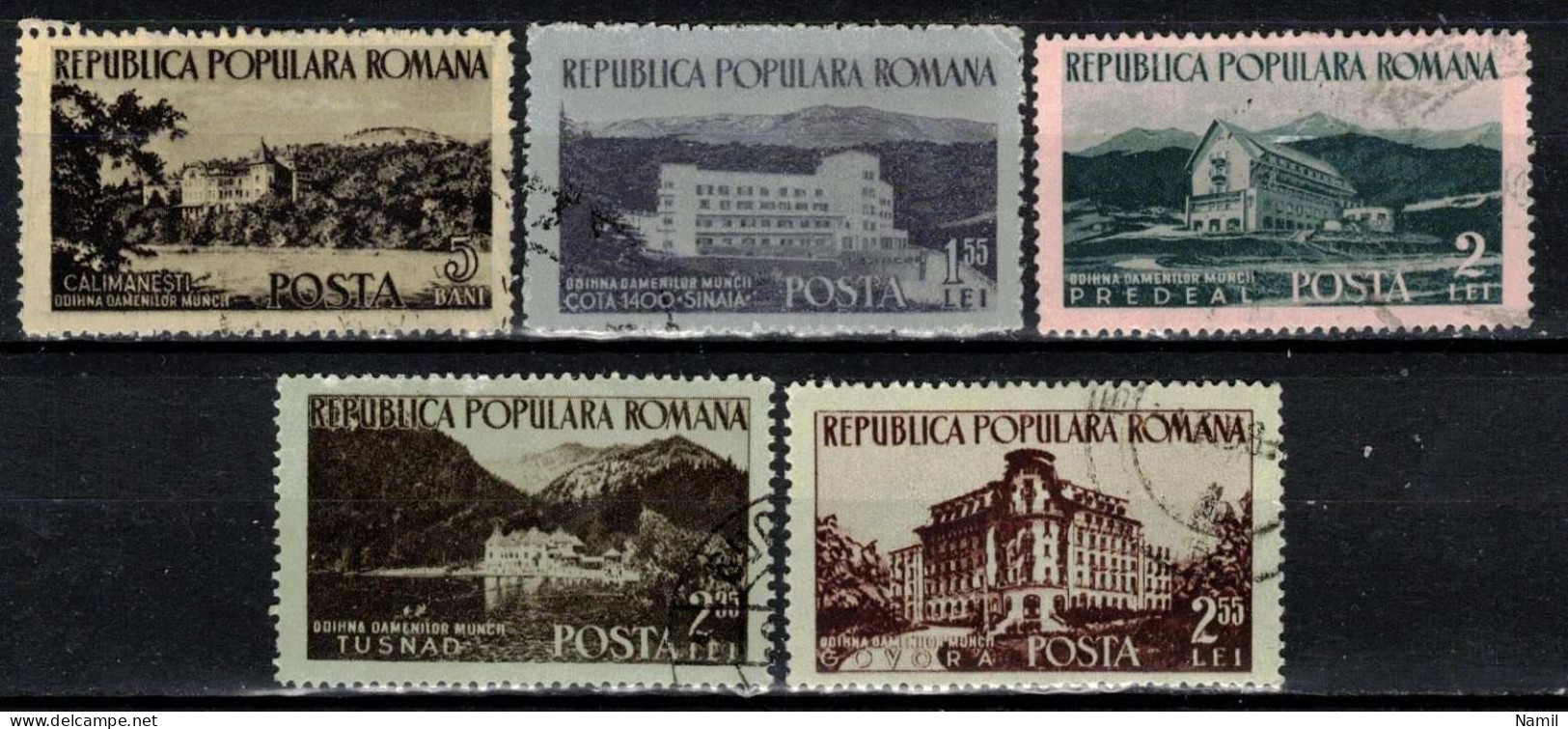Roumanie 1954 Mi 1467-71 (Yv 1340-4), Obliteré - Oblitérés