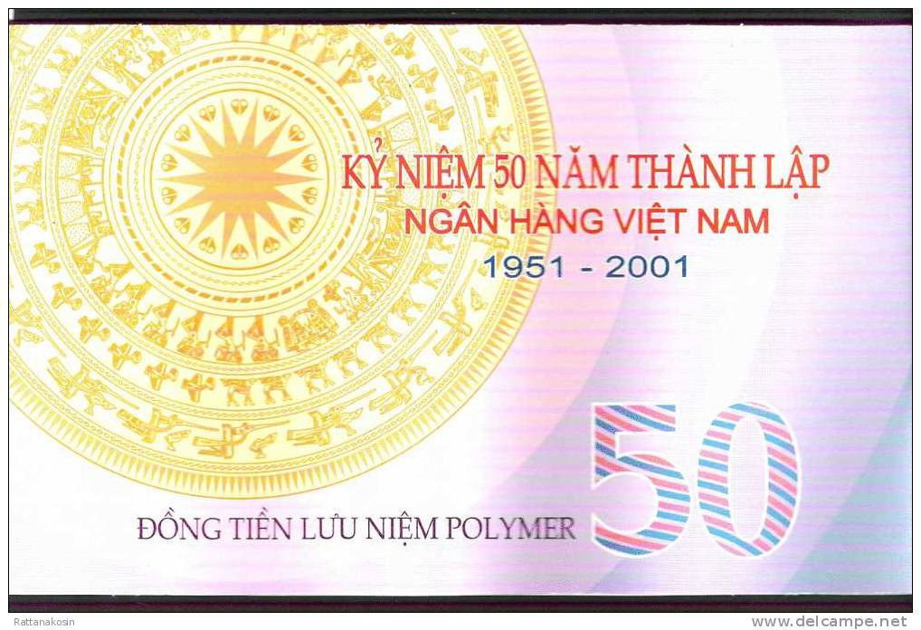 VIETNAM  P118    50  DONG 2001 With Folder / Avec étui  UNC. - Vietnam