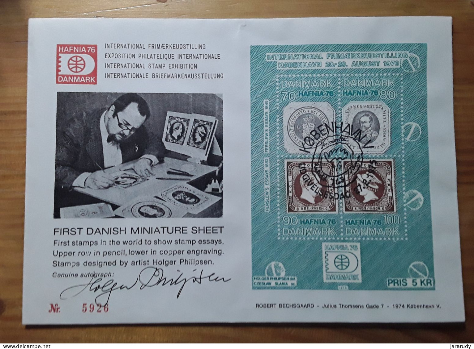 DINAMARCA HAFNIA 1975 FDC/SPD MNH - FDC