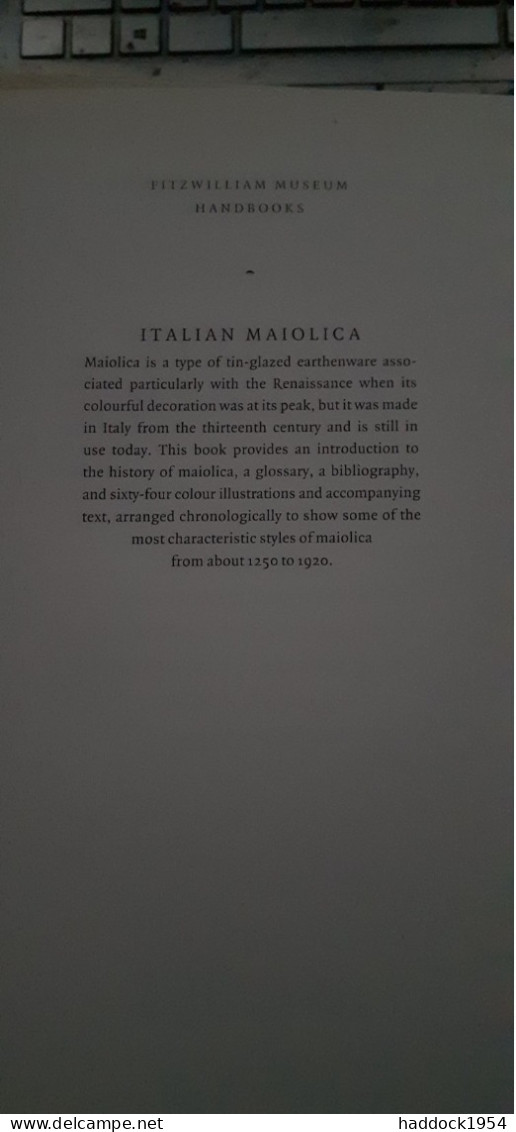 Italian Maiolica FITZWILLIAM MUSEUM Cambridge Museum 1997 - Schöne Künste