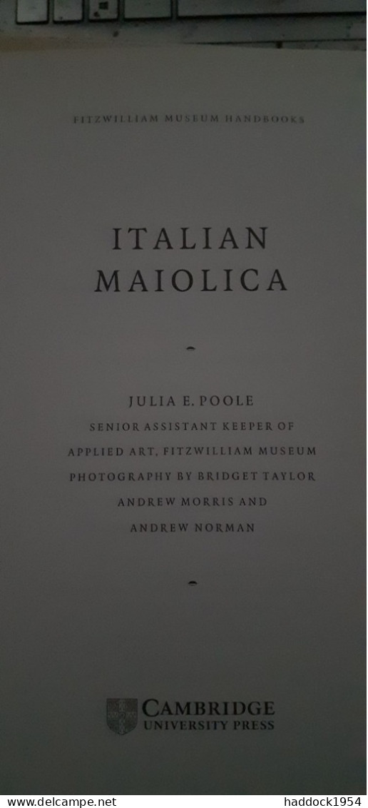 Italian Maiolica FITZWILLIAM MUSEUM Cambridge Museum 1997 - Schöne Künste