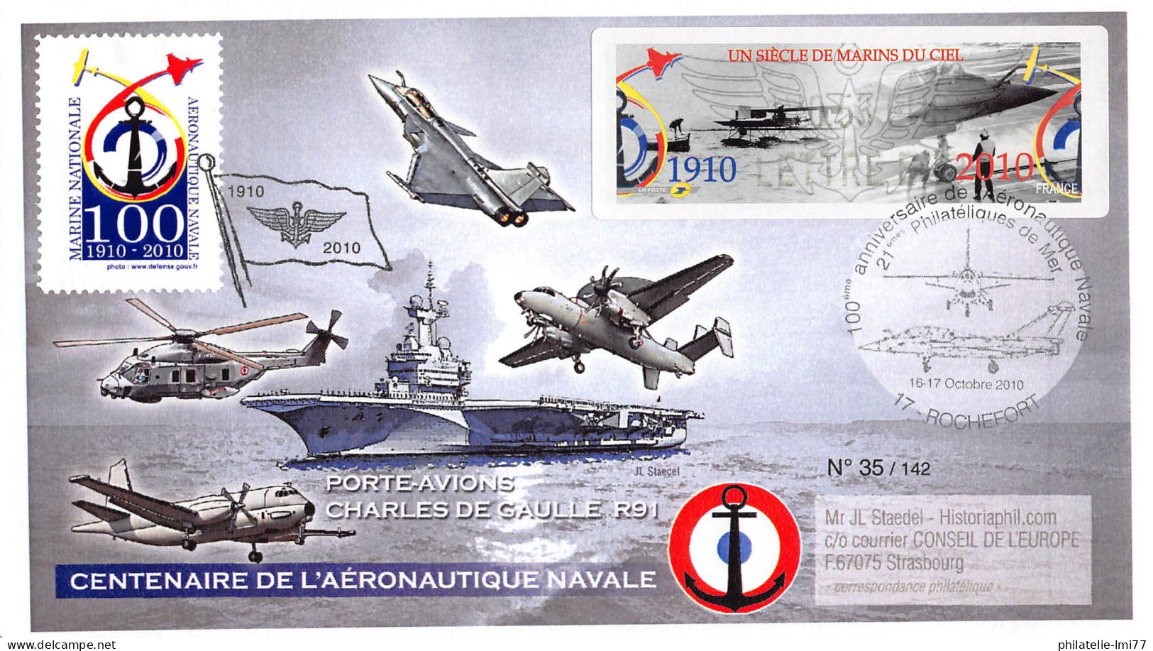AERONAV10-3R - PLI 100 ANS AÉRONAUTIQUE NAVALE - ROCHEFORT - Maritime