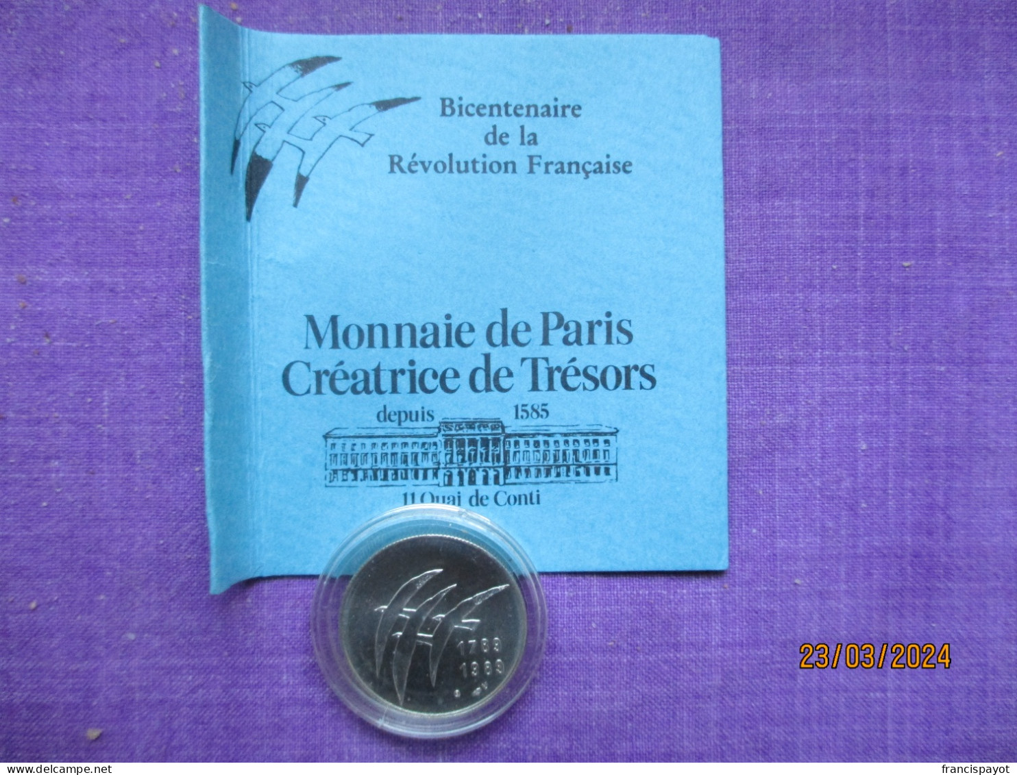 France : Bicentenaire De La Révolution -  Monnaie De Paris 1989 - Andere & Zonder Classificatie