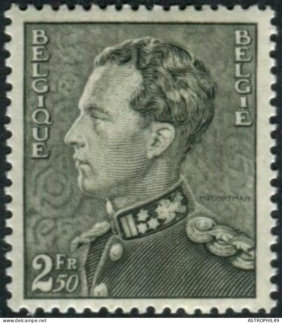 1940 BE Roi Léopold III, Poortman, 2,50F; Cob 530 - 1936-51 Poortman