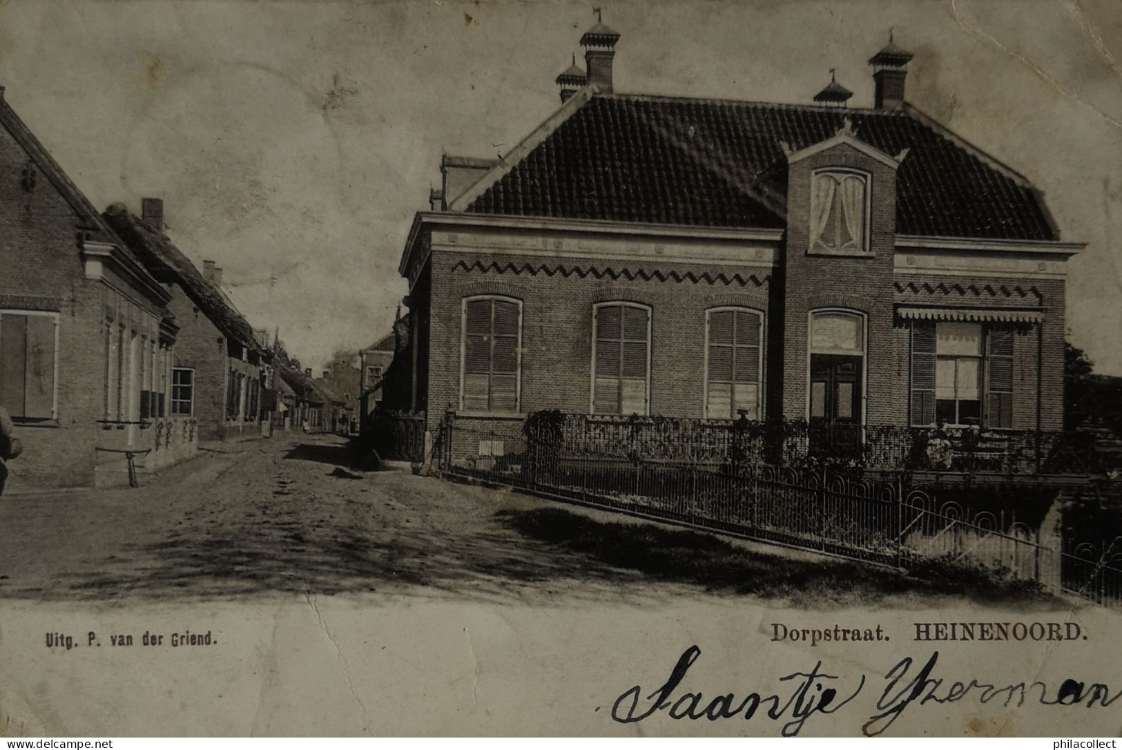 Heinenoord (ZH) Dorpstraat 1902 Sleets - Met GRStempel Nieuw - Beierland - Otros & Sin Clasificación