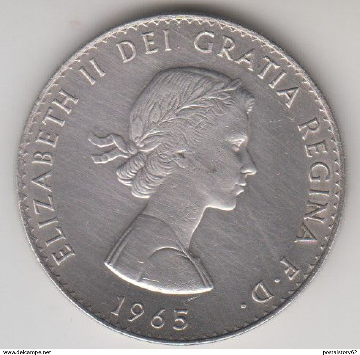 Gran Bretagna, Moneta Medaglia Commemorativa : Elisabetta II + Churchill Anno 1965 In Nichel - Monarchia/ Nobiltà