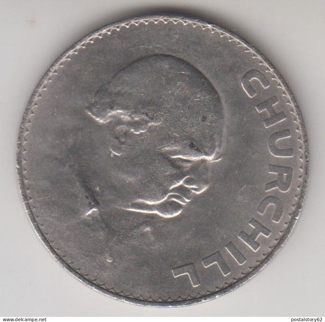 Gran Bretagna, Moneta Medaglia Commemorativa : Elisabetta II + Churchill Anno 1965 In Nichel - Adel