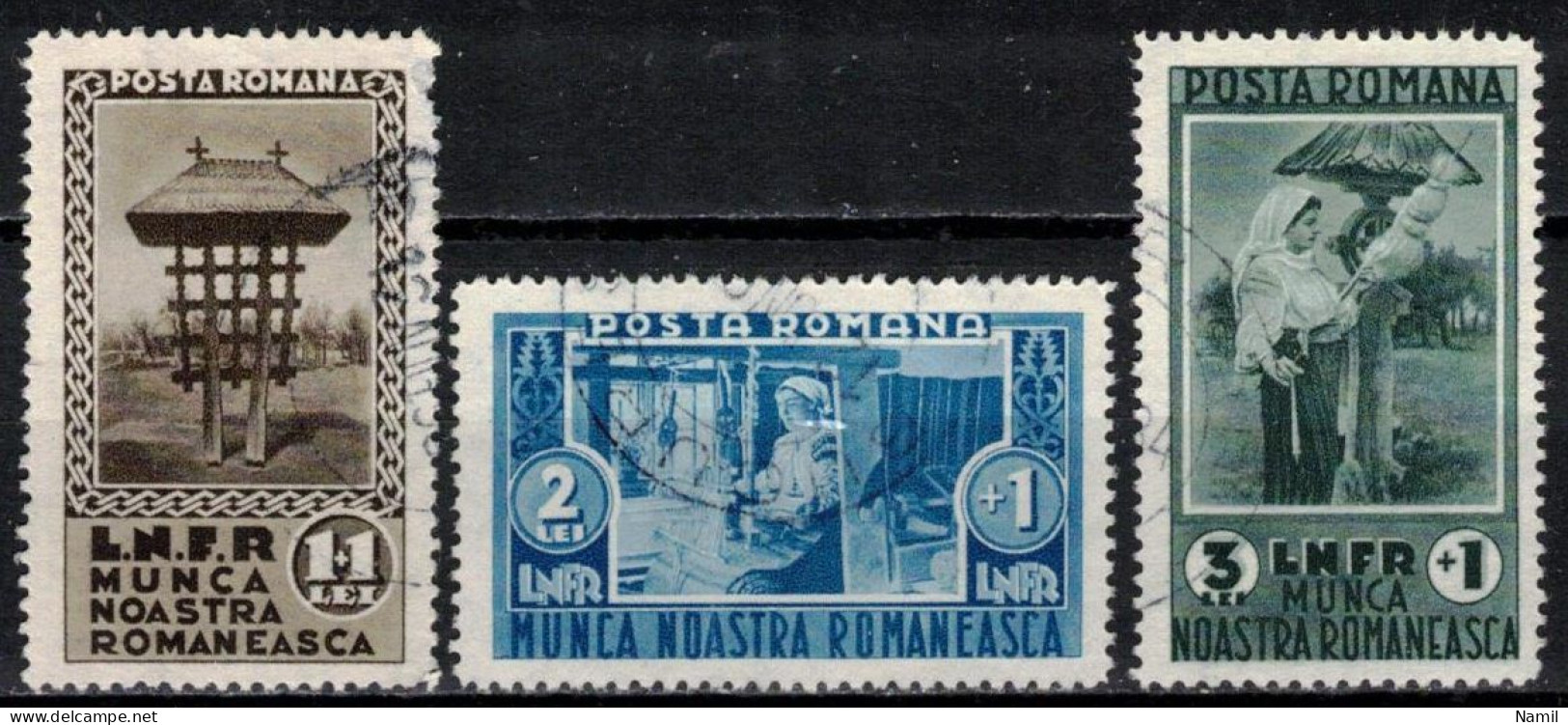 Roumanie 1934 Mi 465-7 (Yv 468-70), Obliteré - Sonstige & Ohne Zuordnung