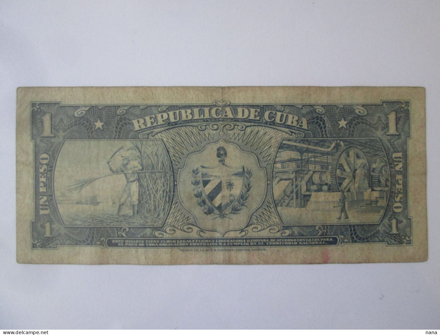 Rare! Cuba 1 Peso 1956 Banknote See Pictures - Kuba