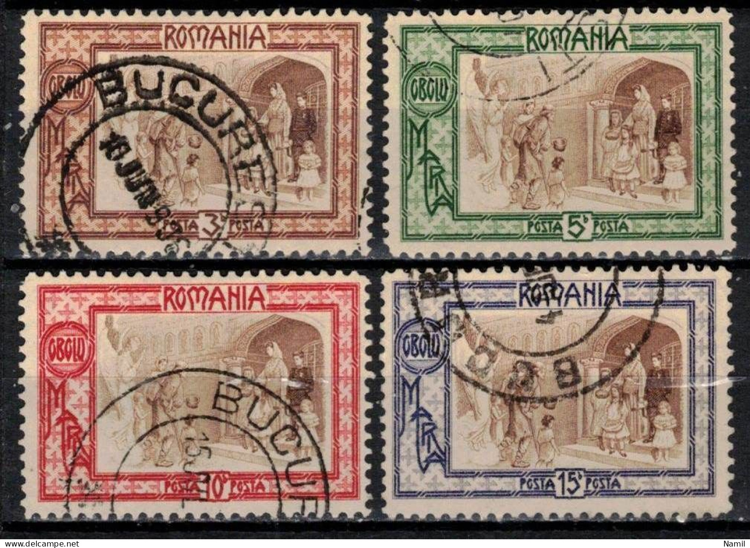 Roumanie 1907 Mi 208-11 (Yv 203-6), Obliteré - Sonstige & Ohne Zuordnung