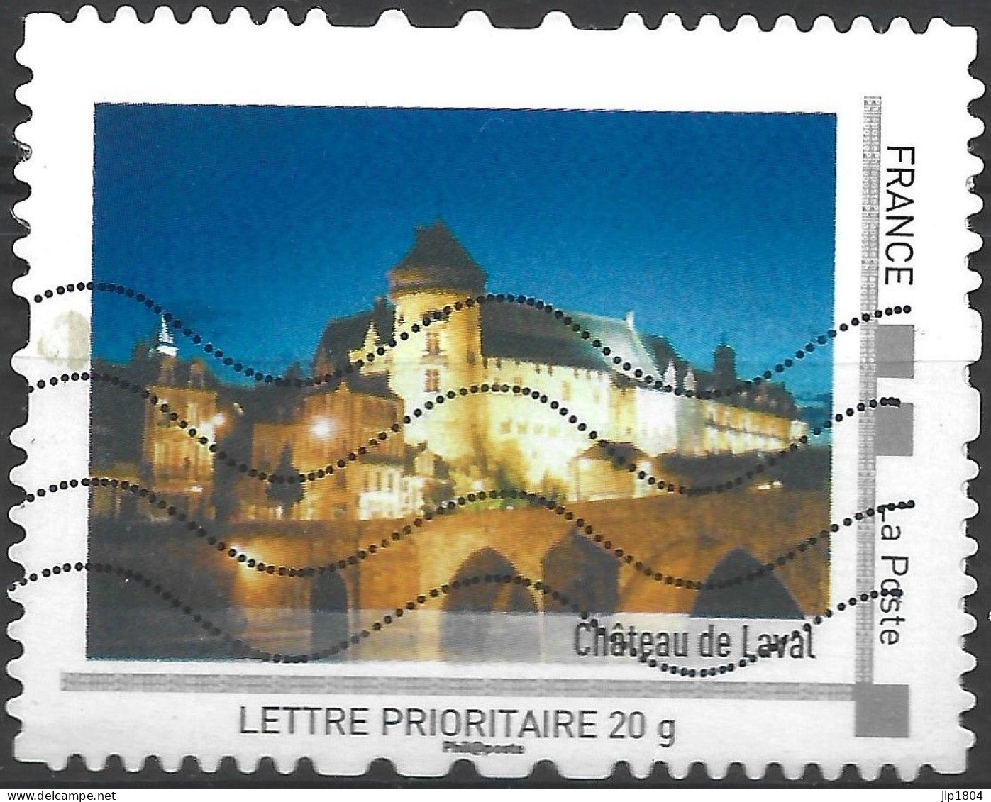 Montimbramoi  Château De LAVAL - Lettre Verte- Timbre Sur Support - Used Stamps