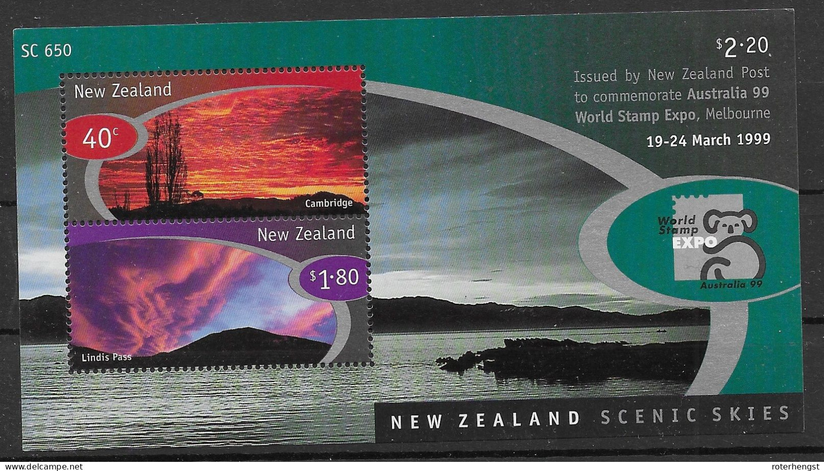 New Zealand Mnh ** Sheet From 1999 - Blokken & Velletjes