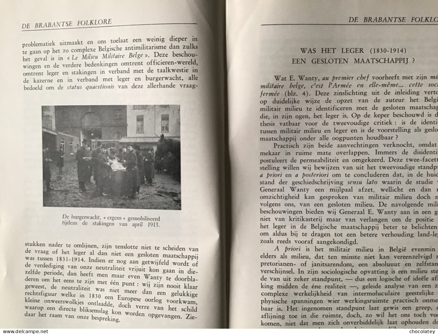 De Brabantse Folklore Militair Milieu Volksgeneeskunde Tienen Straatliedjes Militair In Folklore 130 Blz - Geschichte