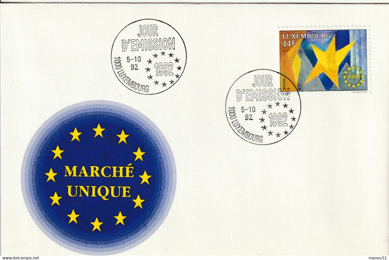LUXEMBOURG - Emission Du 5.10.1992 - Lot 7 Timbres + 3 Enveloppes 1er Jour - Ongebruikt
